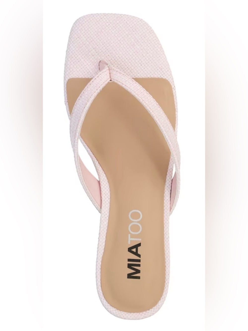 Pink Textured Thong Sandal